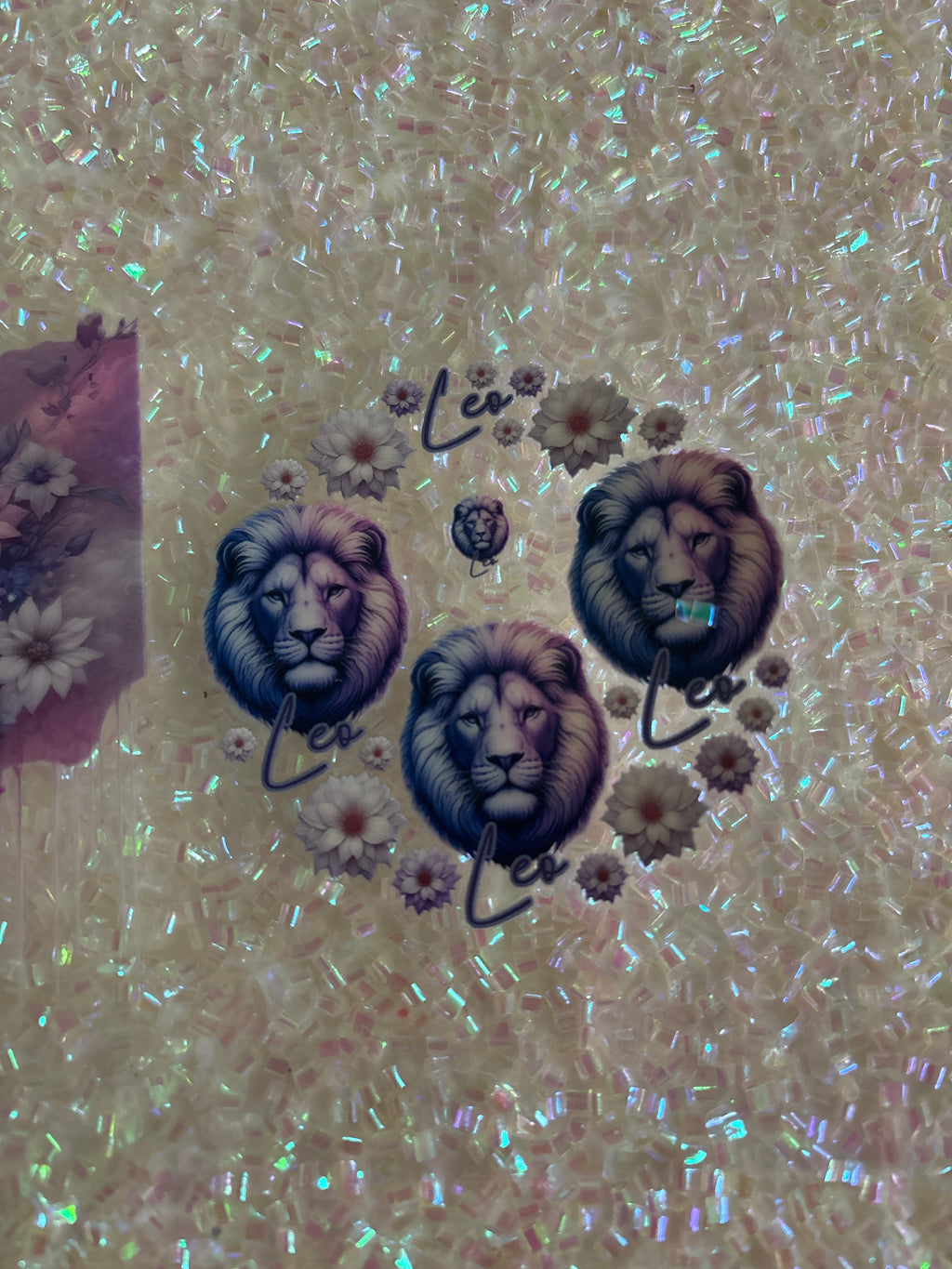 Leo zodiac Lion with Lid Decal