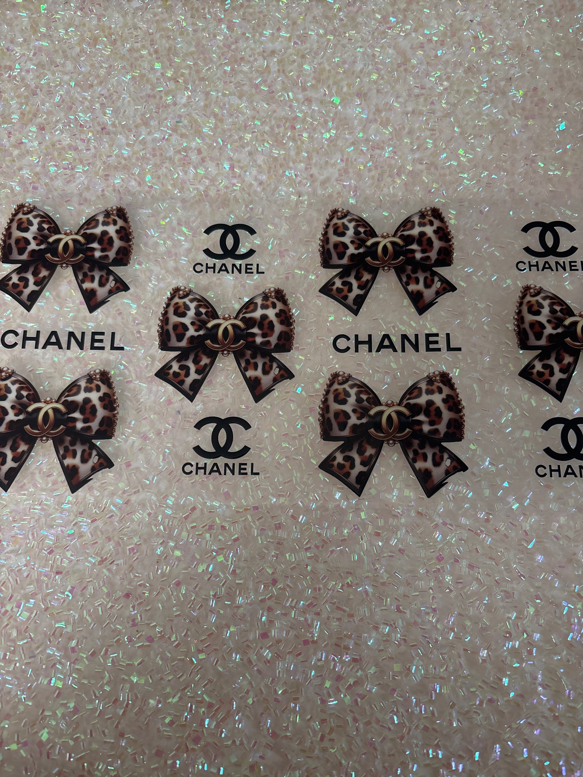 Leopard print cc bow