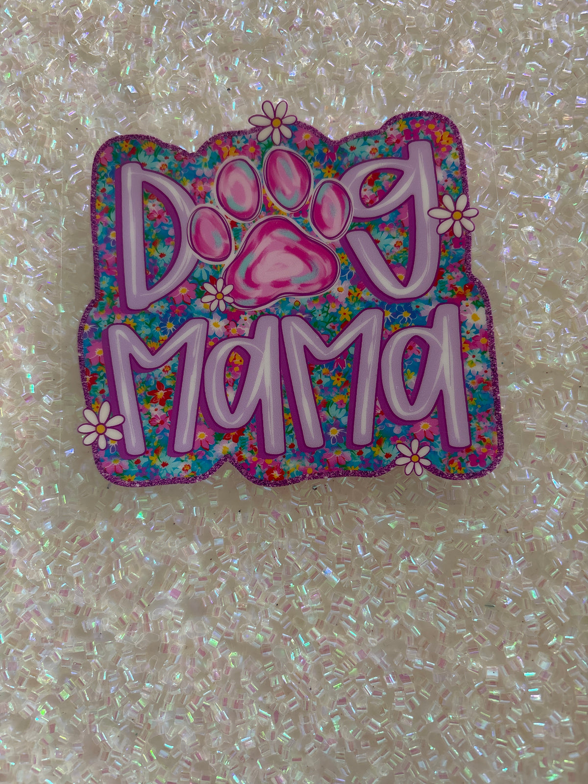 Dog MAMA Pink 4 inch decal