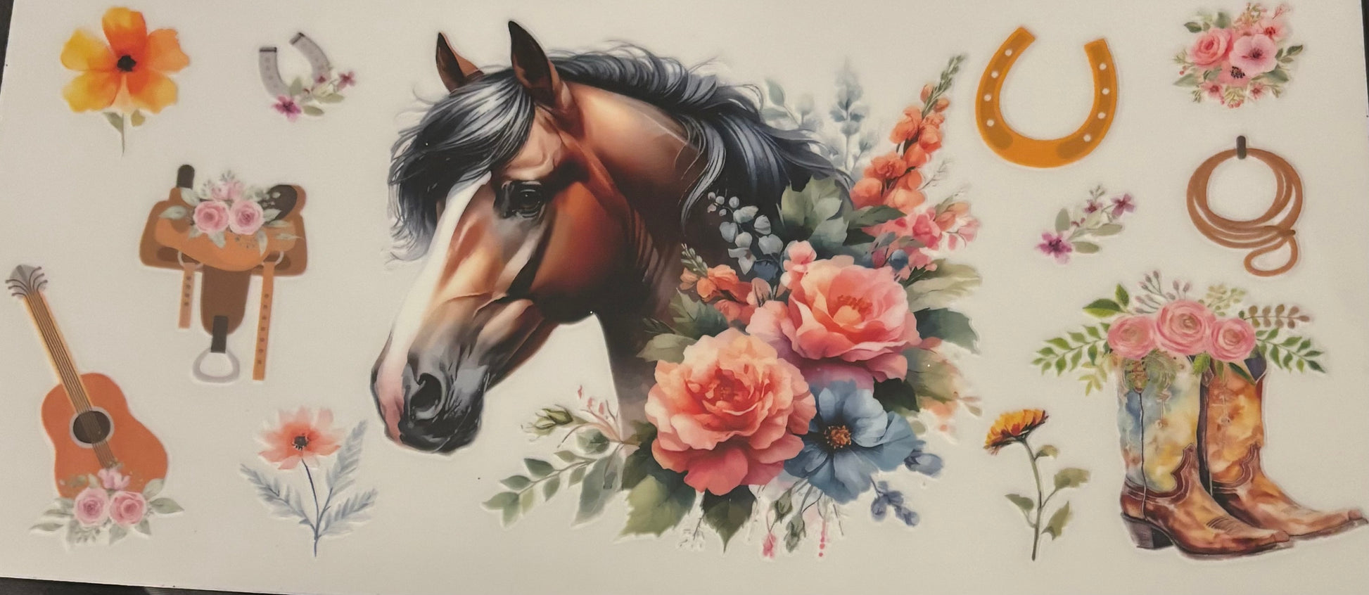 Horses with Flowers