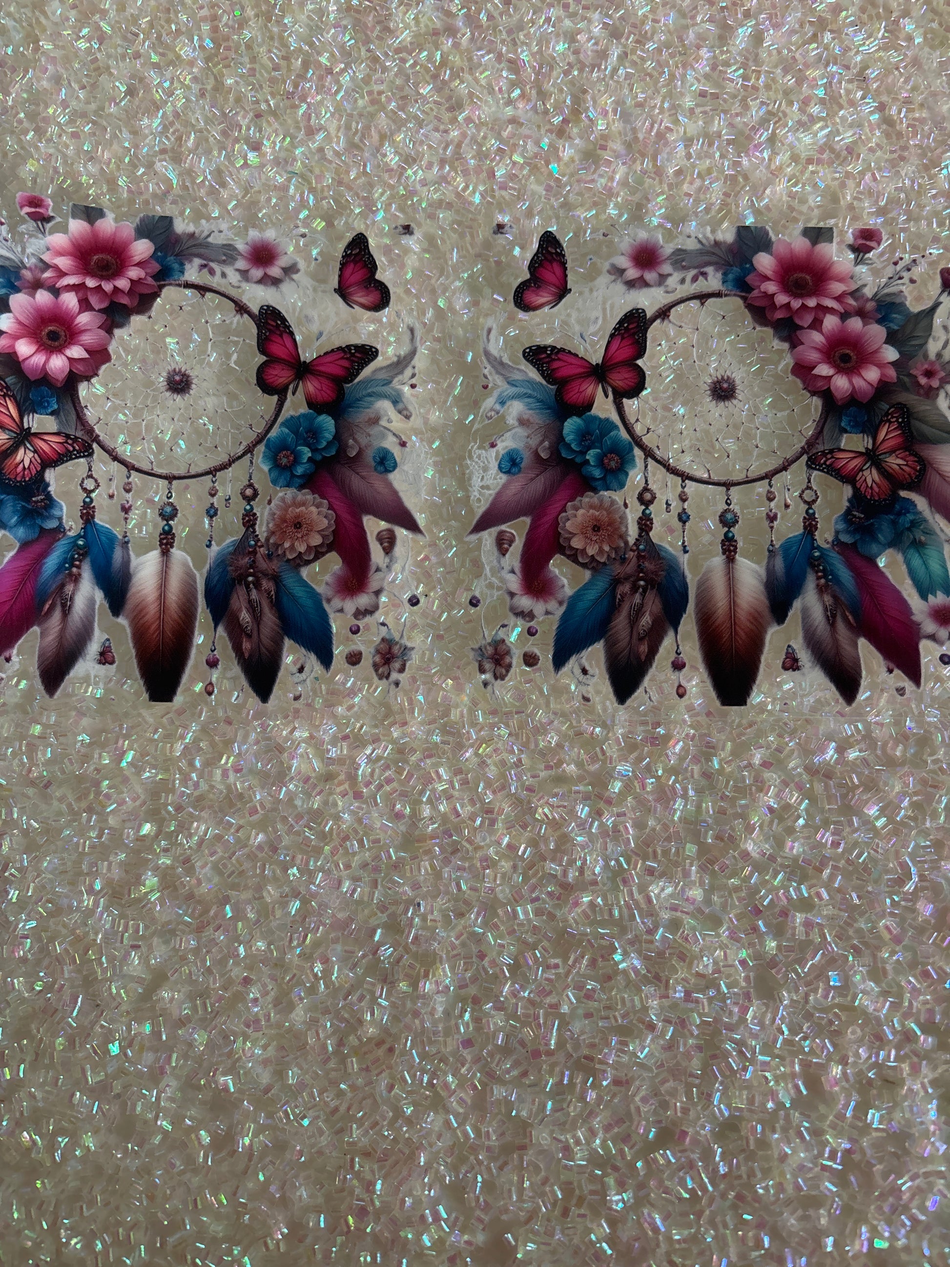 Dream catchers and butterflies with lid decal