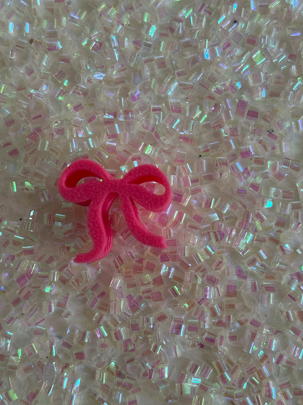 Hot pink Bow straw topper