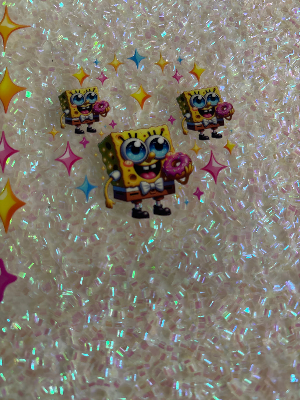 SpongeBob with doughnut and lid decal