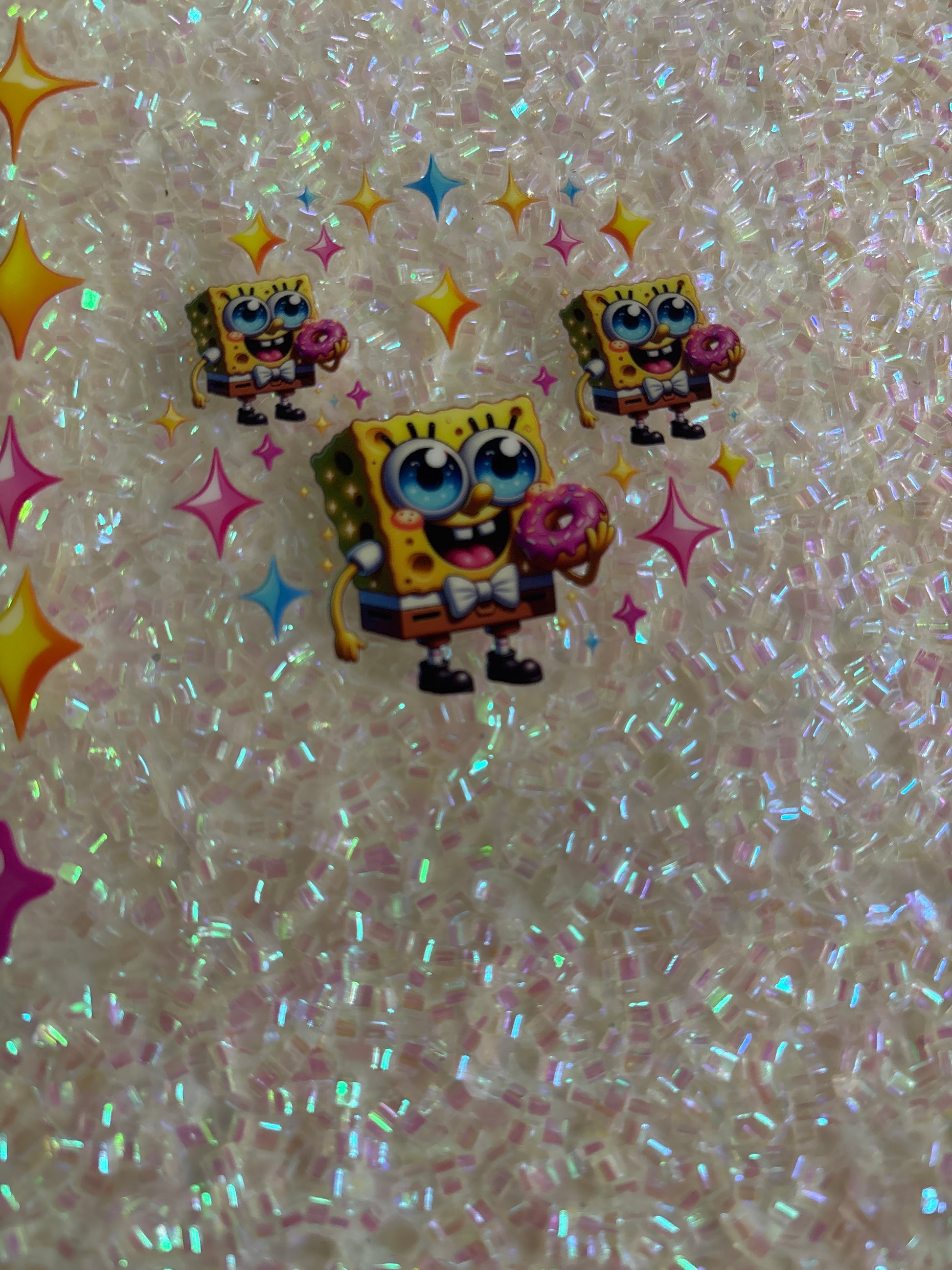 SpongeBob with doughnut and lid decal