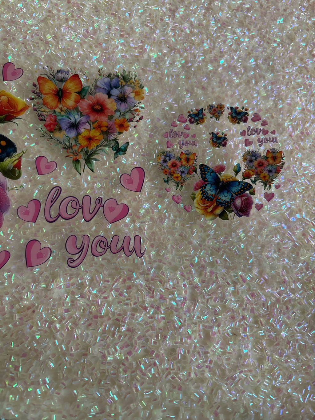 Butterfly love you with lid decal