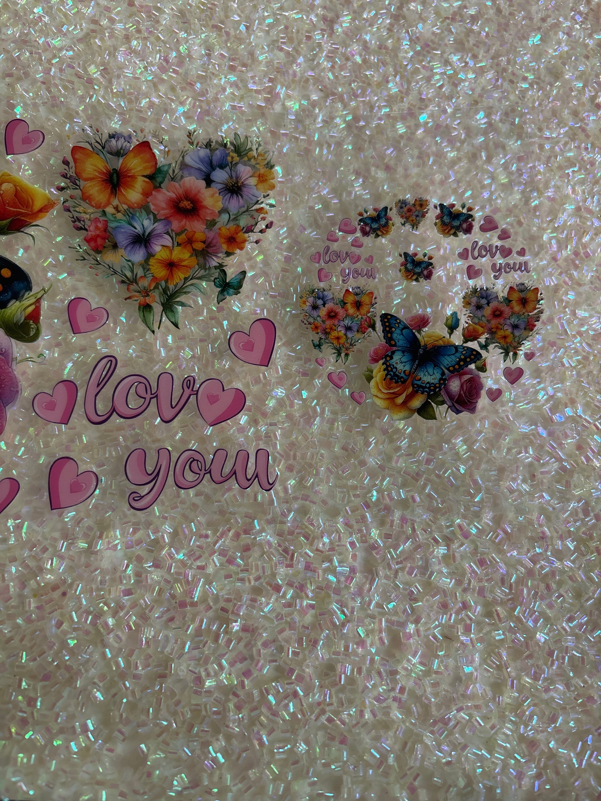 Butterfly love you with lid decal