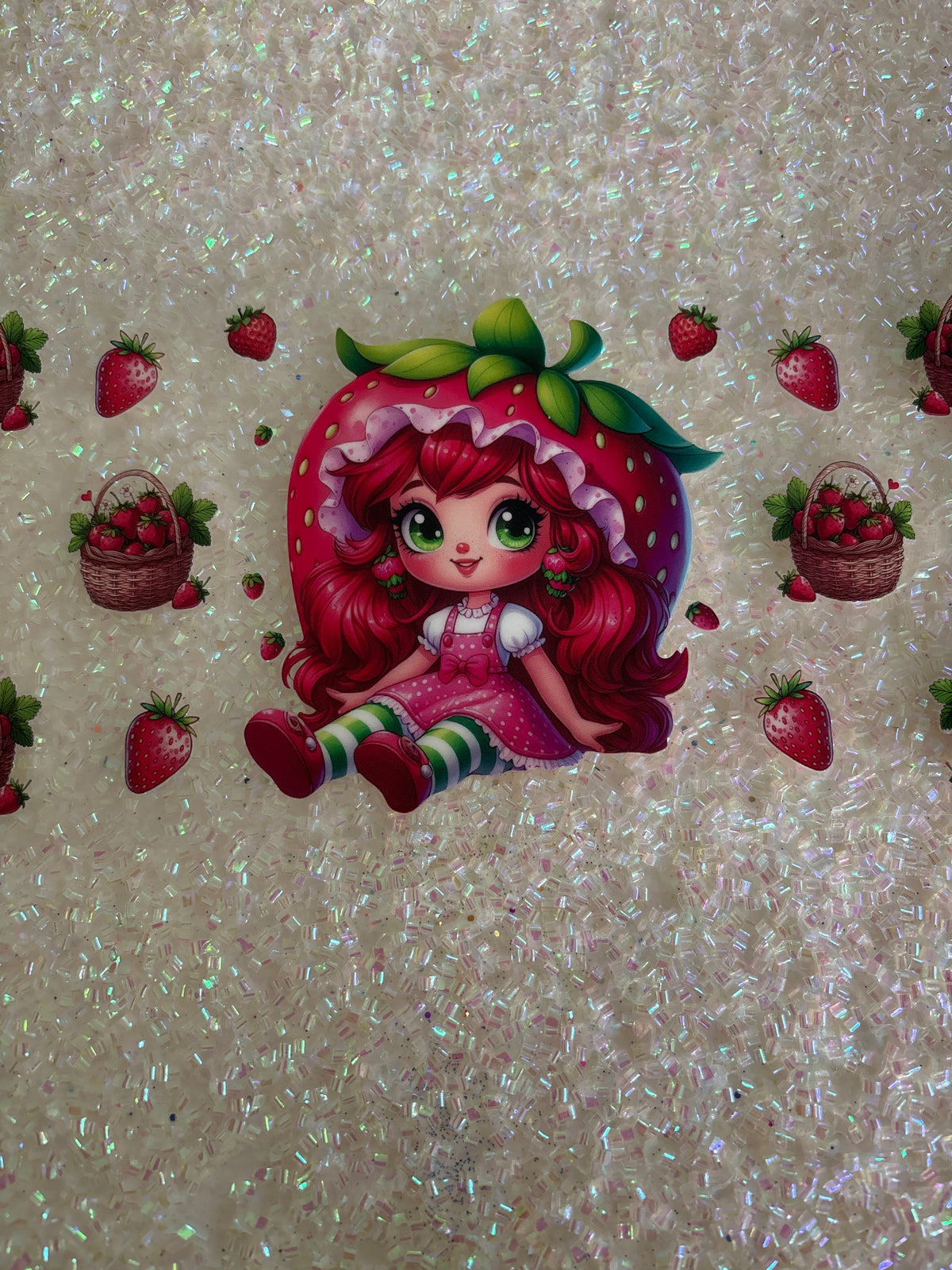 Strawberry girl with lid decal
