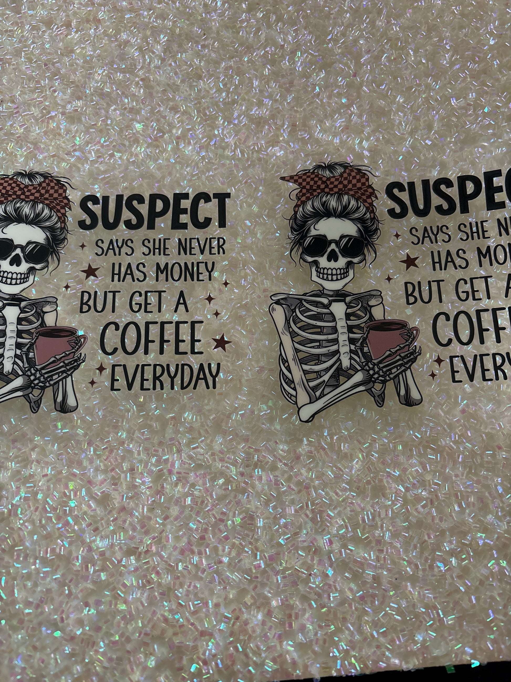 Suspect says she never has money but get a coffee every day