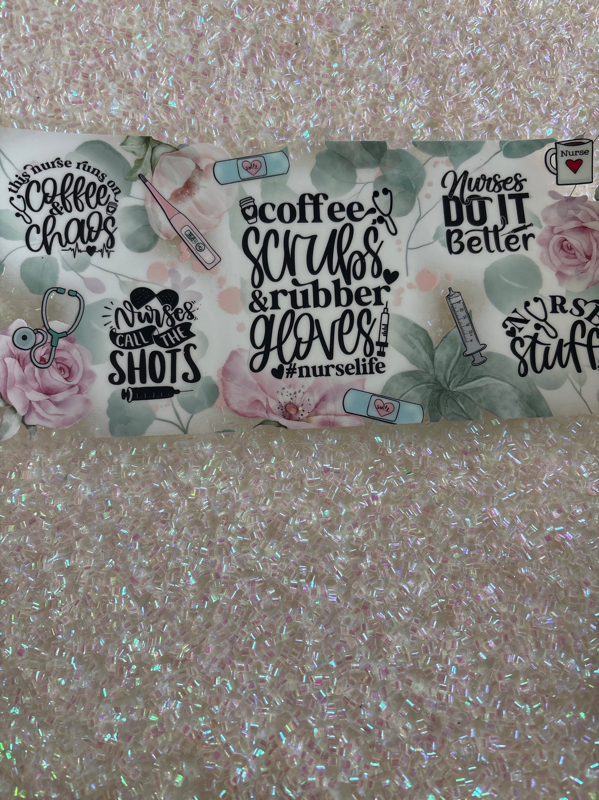 Coffee scrubs and rubber gloves