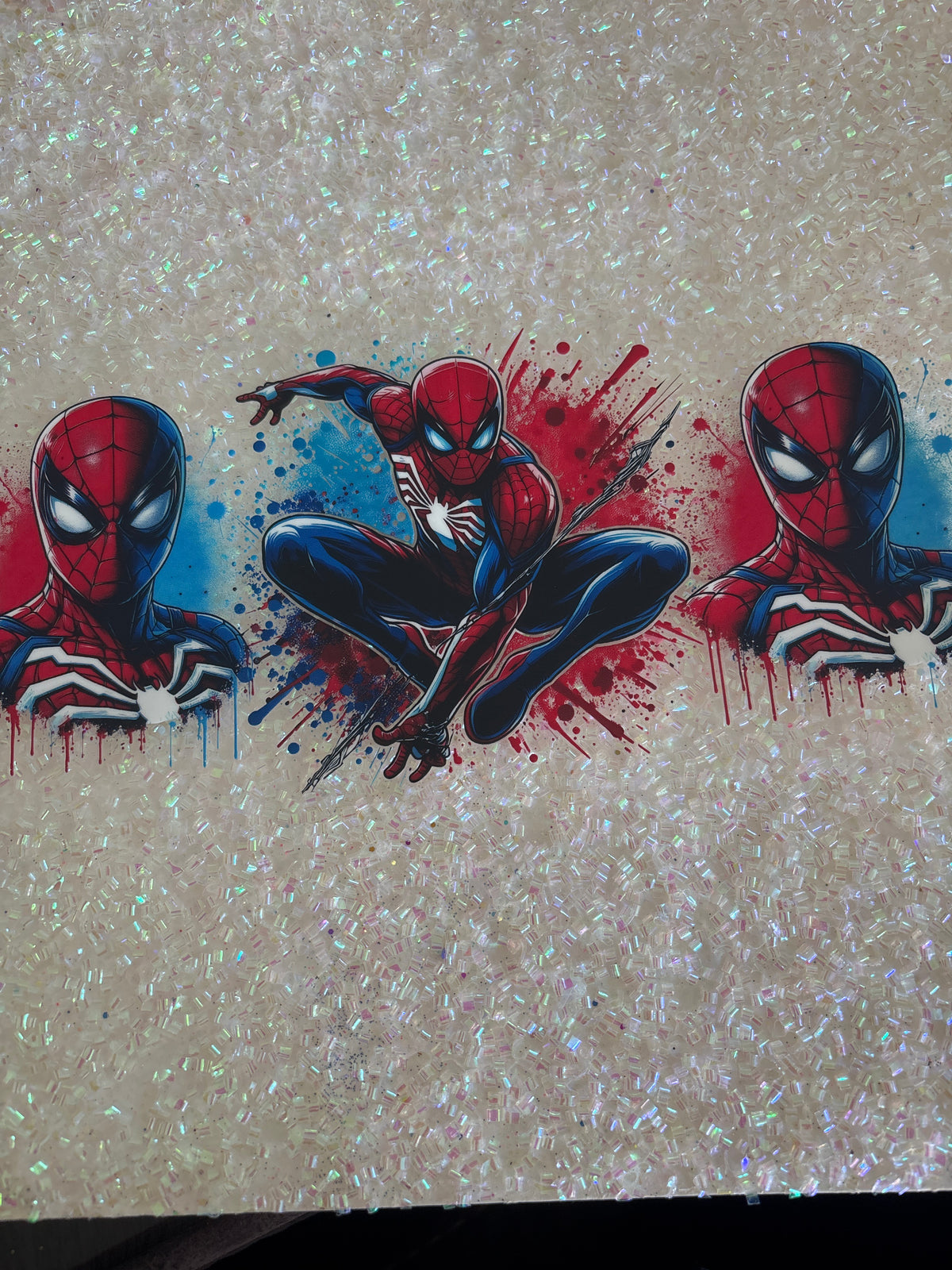 Spider-Man with watercolour background