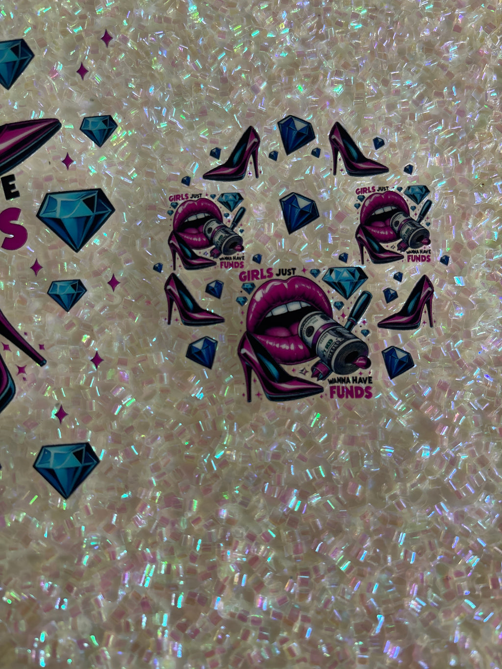 Girls just wanna have funds with lid decal