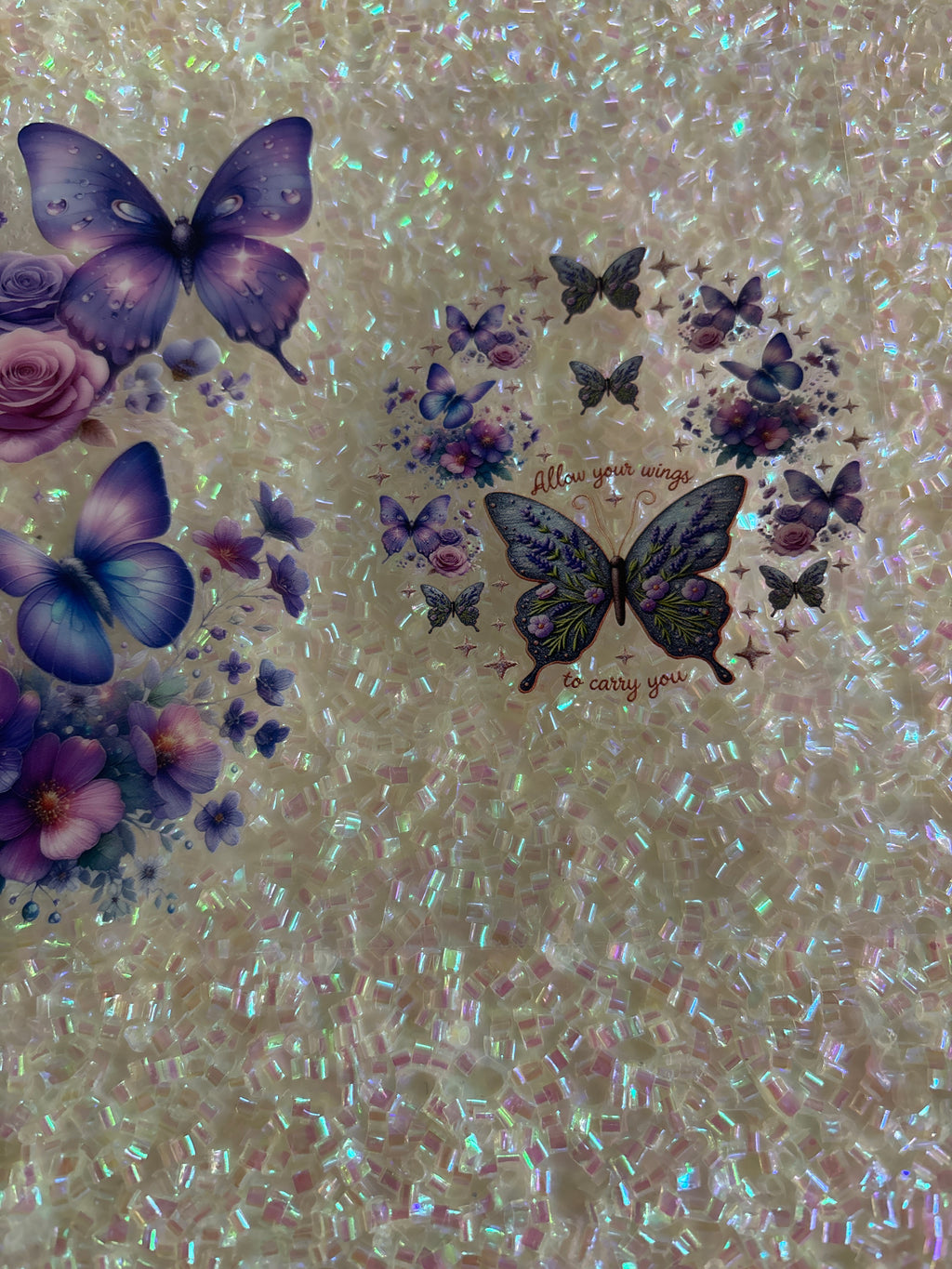 Butterfly, allow your wings to carry you with lid decal