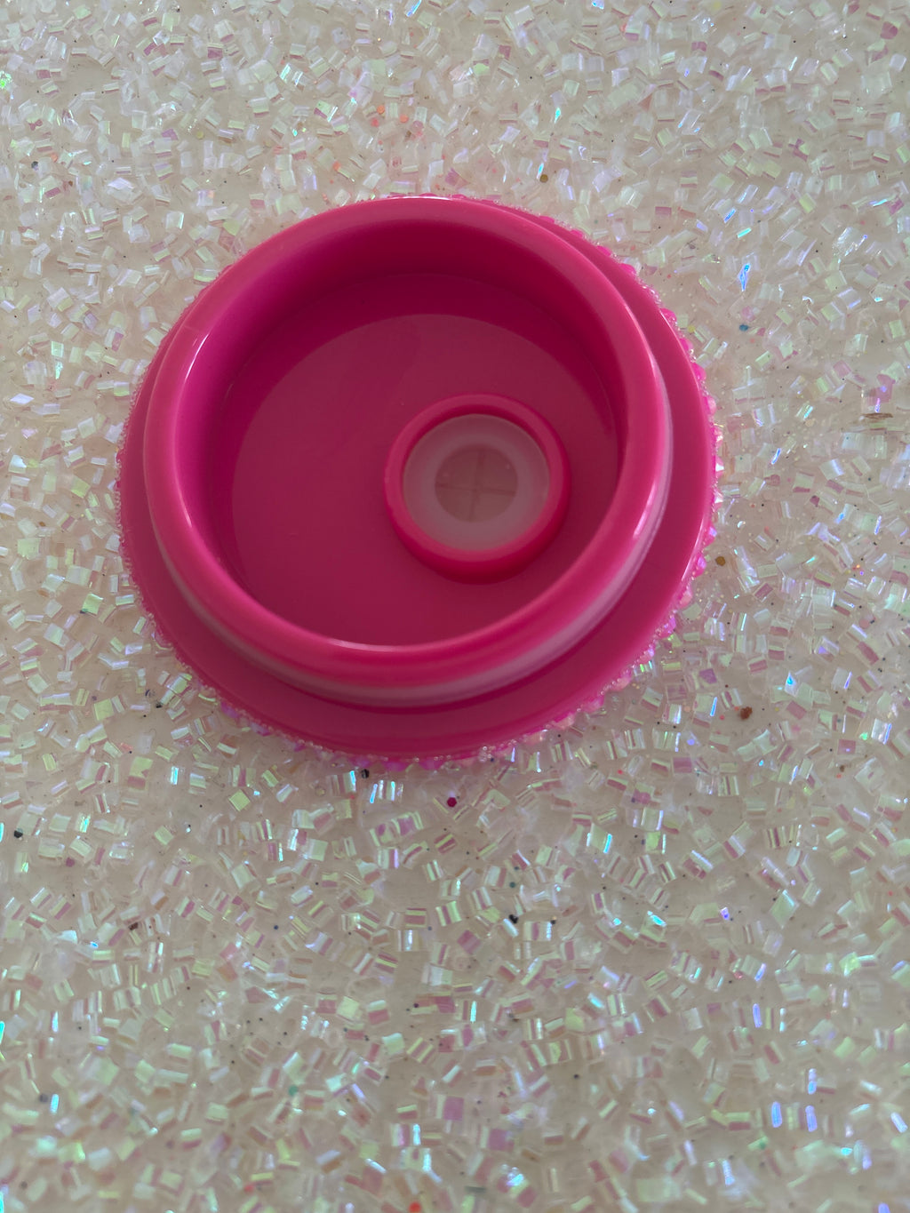 HOT PINK SUGAR BEDAZZLED LID🩷