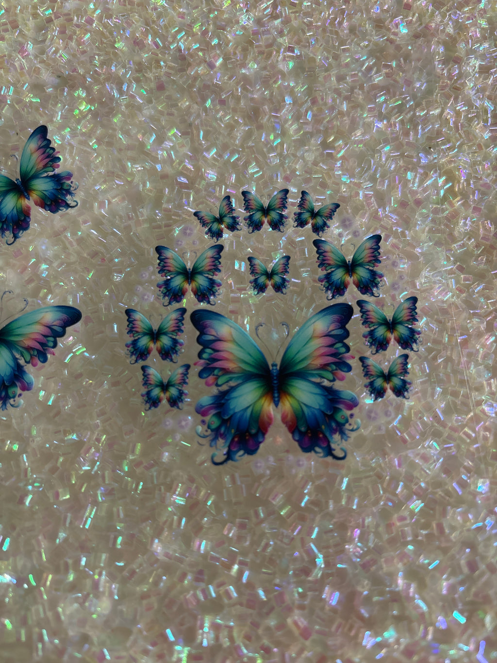 Colourful butterfly with lid decal