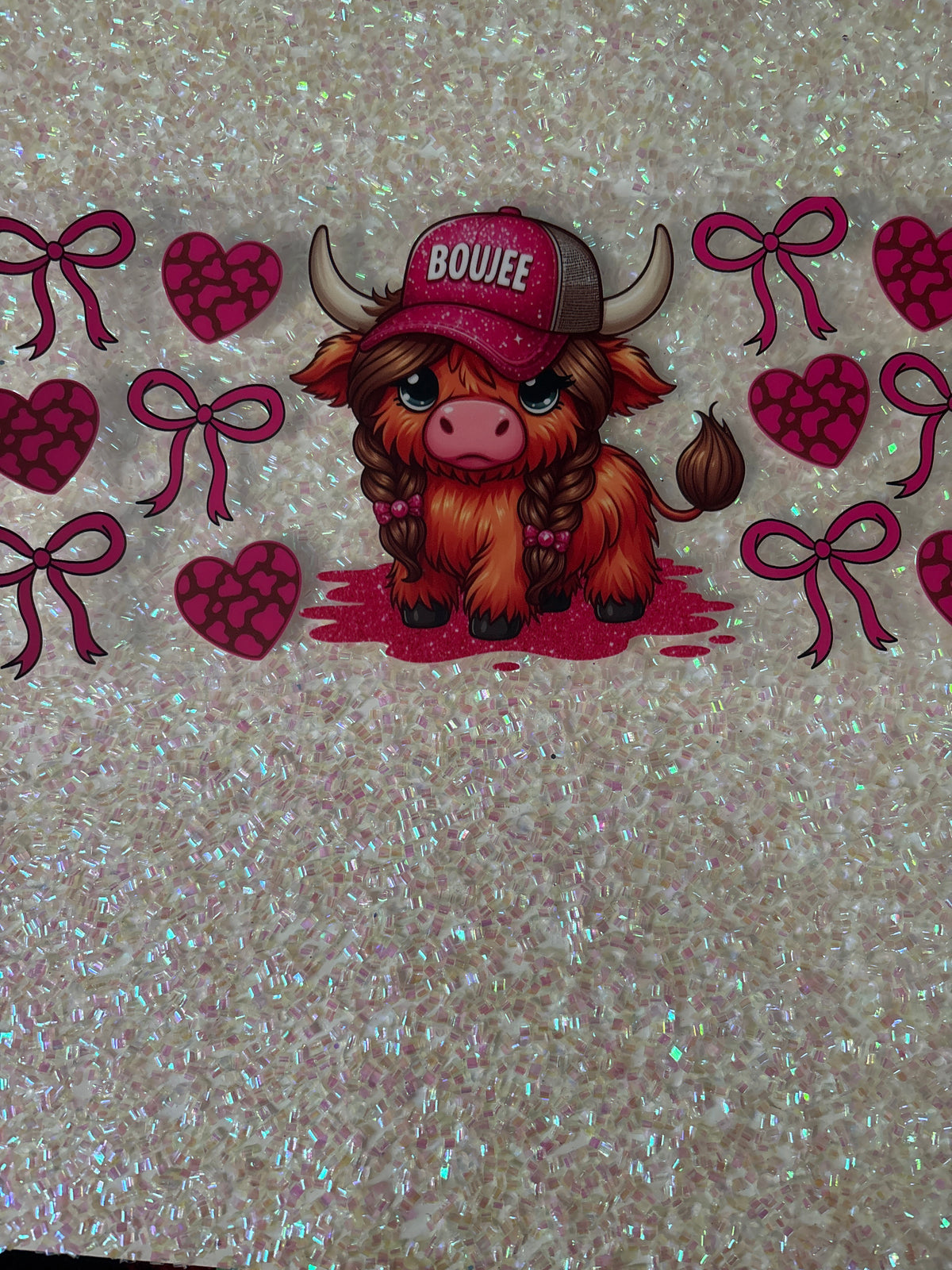 Boujee Highland Cow Pink Hat