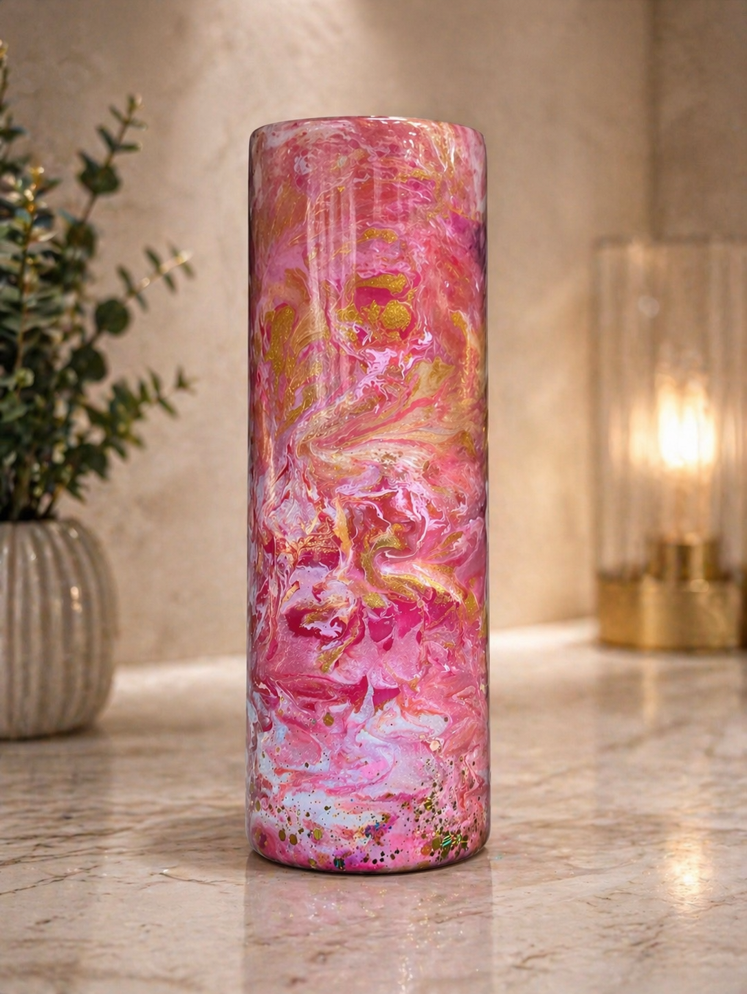 30 ounce skinny marble tumblr