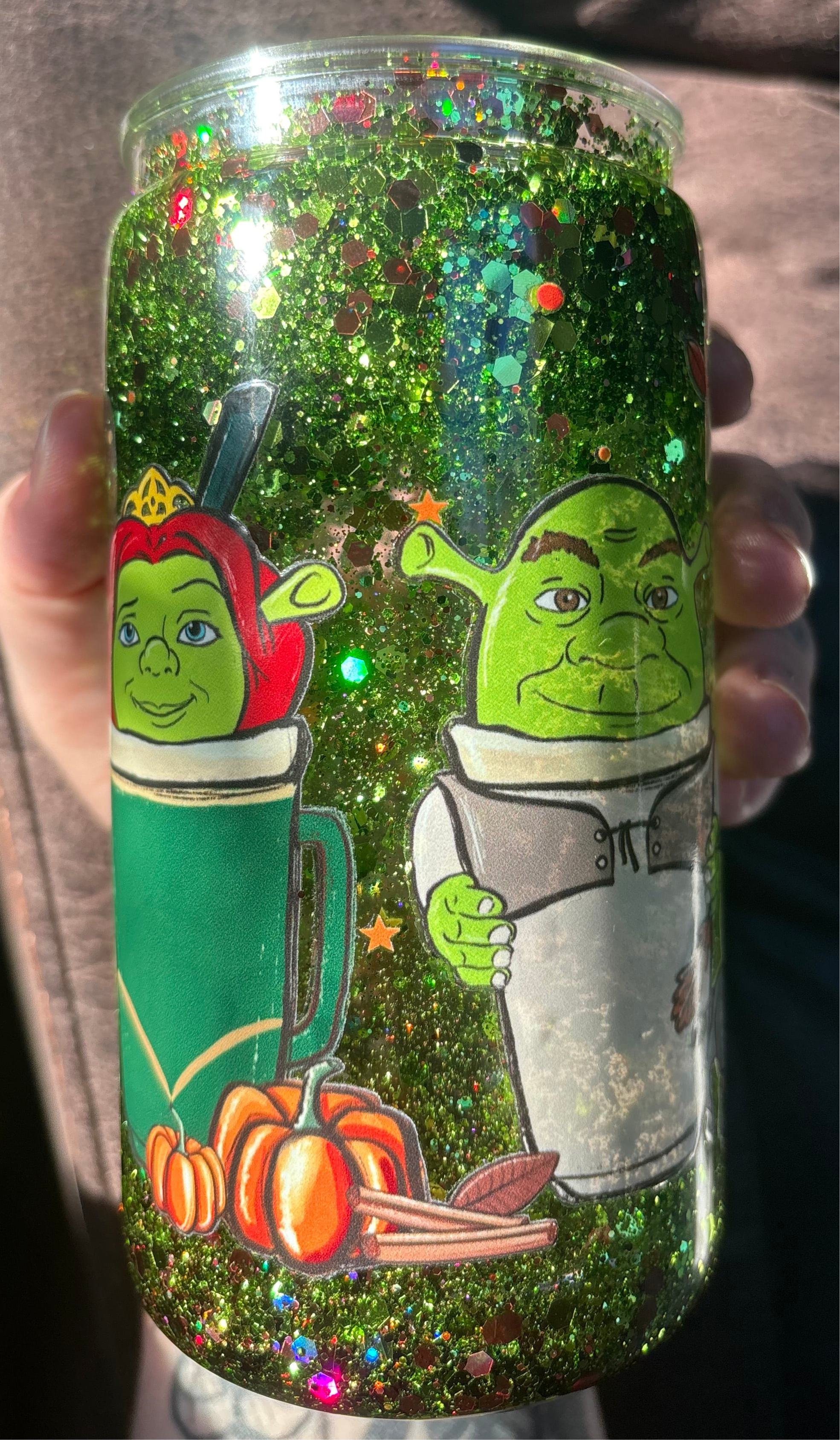 16oz shrek cup💚