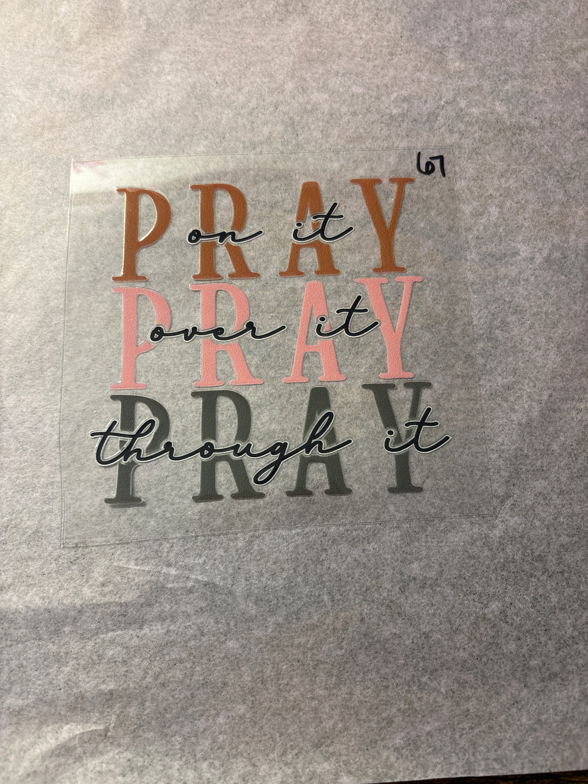 Pray on it pray over it pray through it