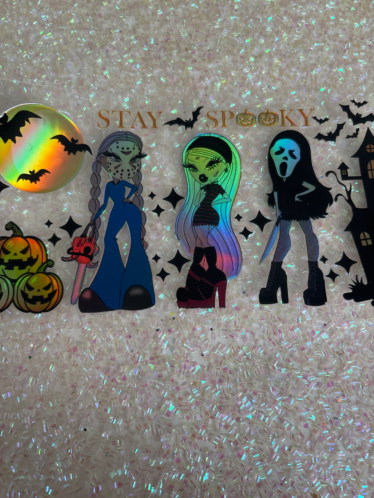 Holographic Stay Spooky character Girls