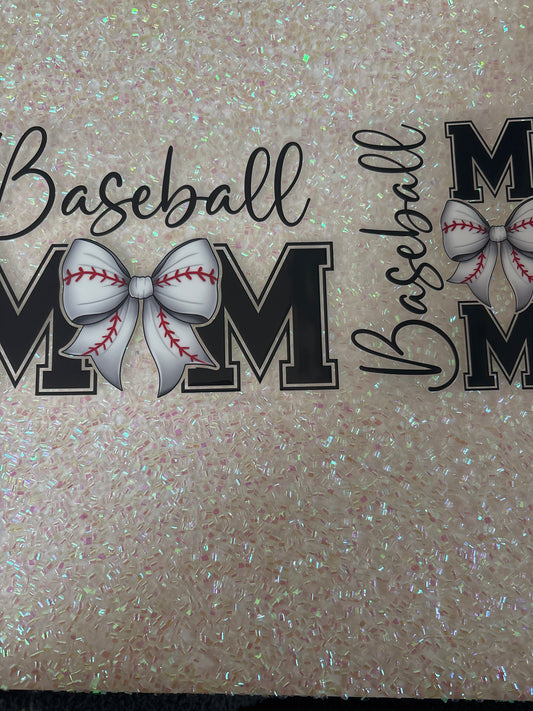 Baseball mom with bow
