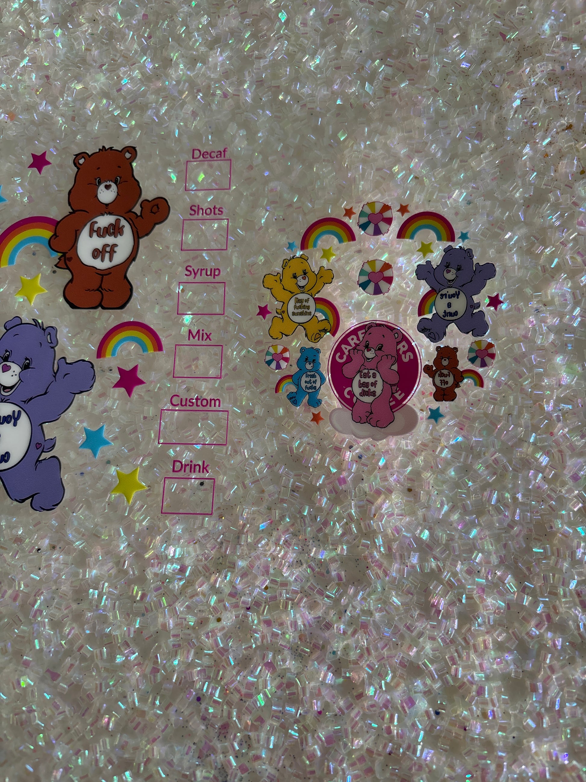 Swear bears with lid decal