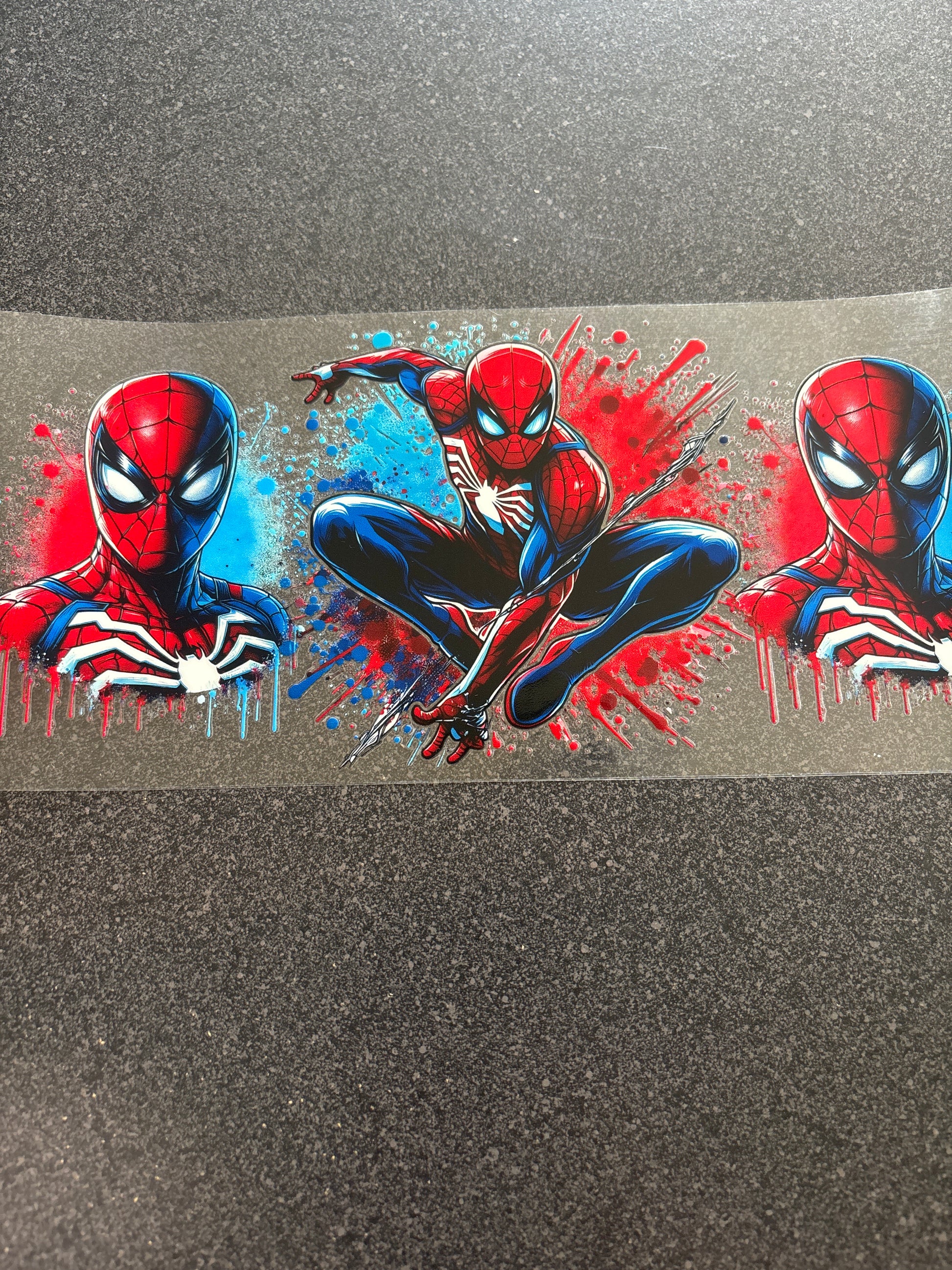 Spider-Man with watercolour background