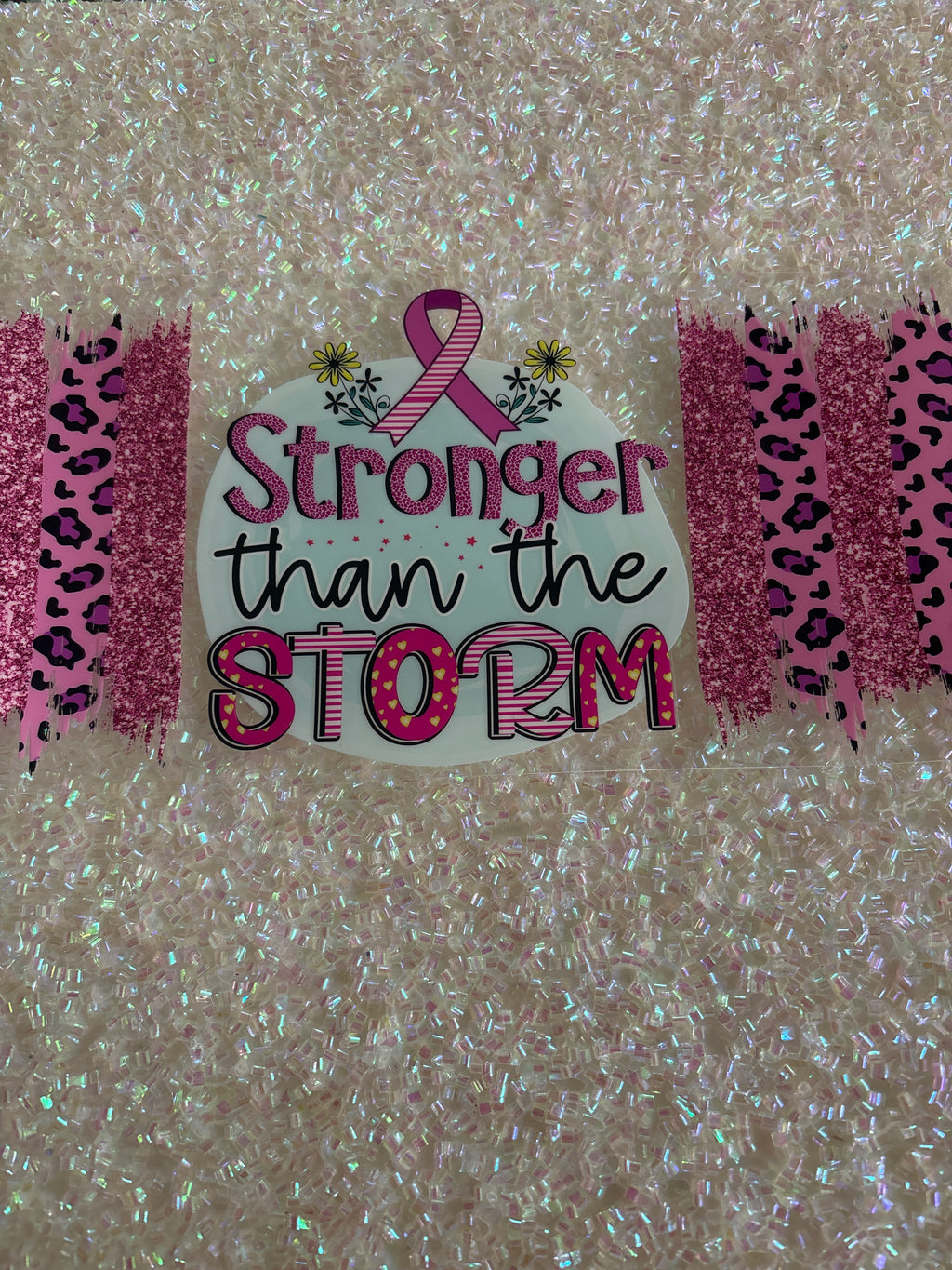 Stronger than the storm with lid decal