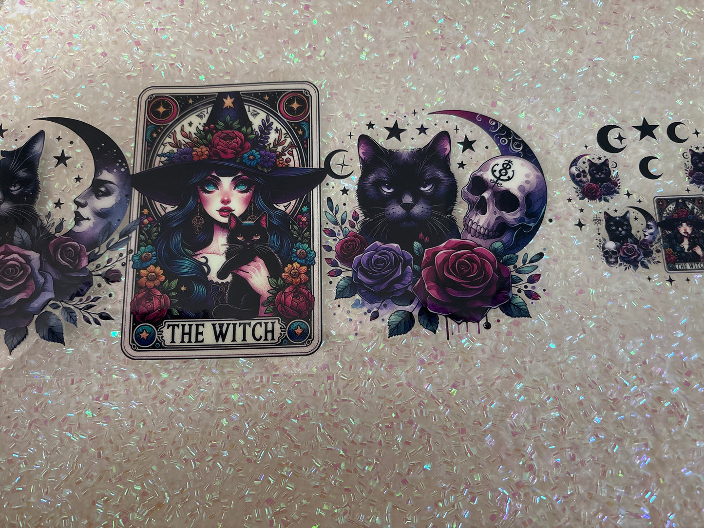 Black cat with Girl lead decal