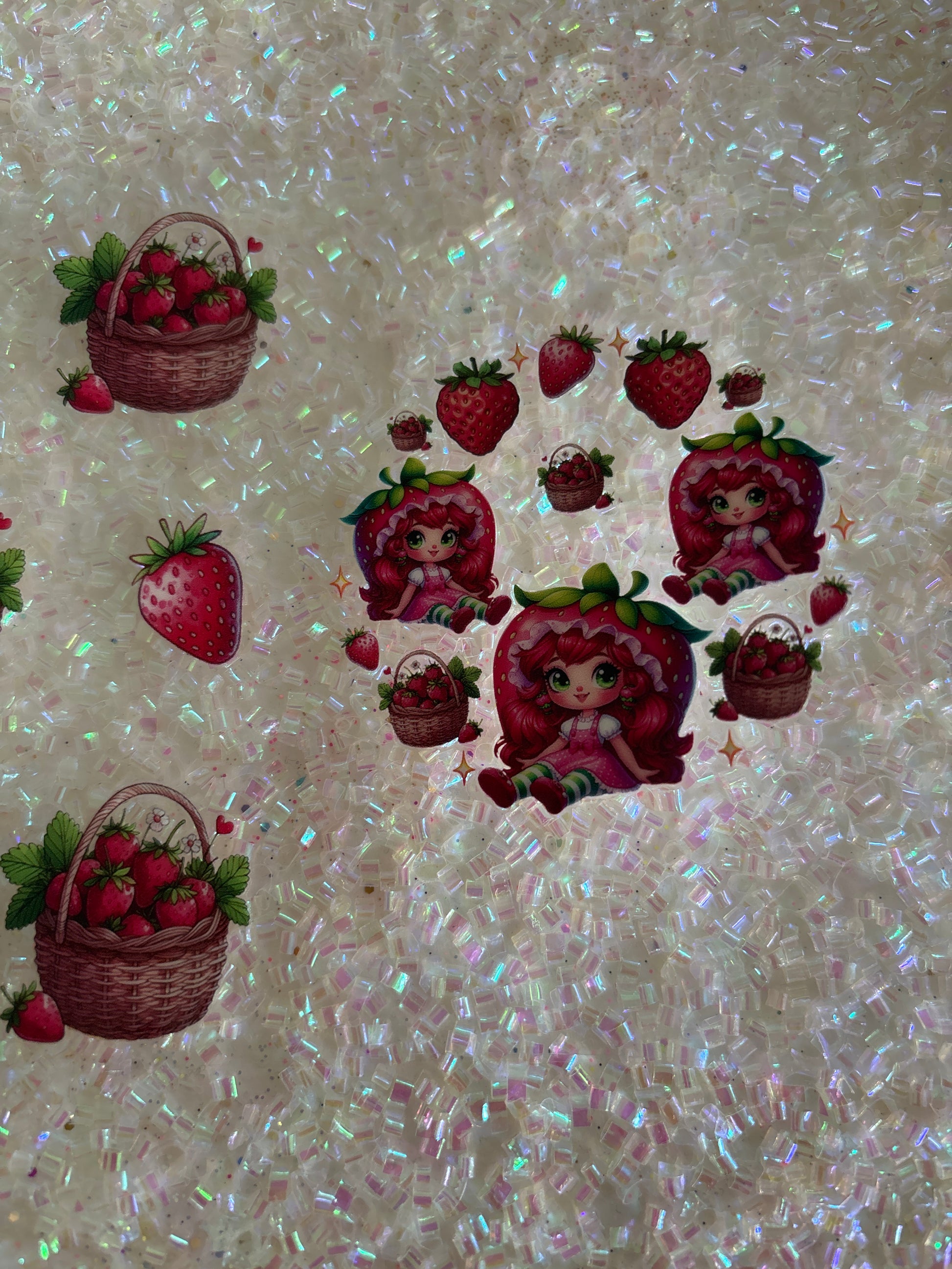 Strawberry girl with lid decal