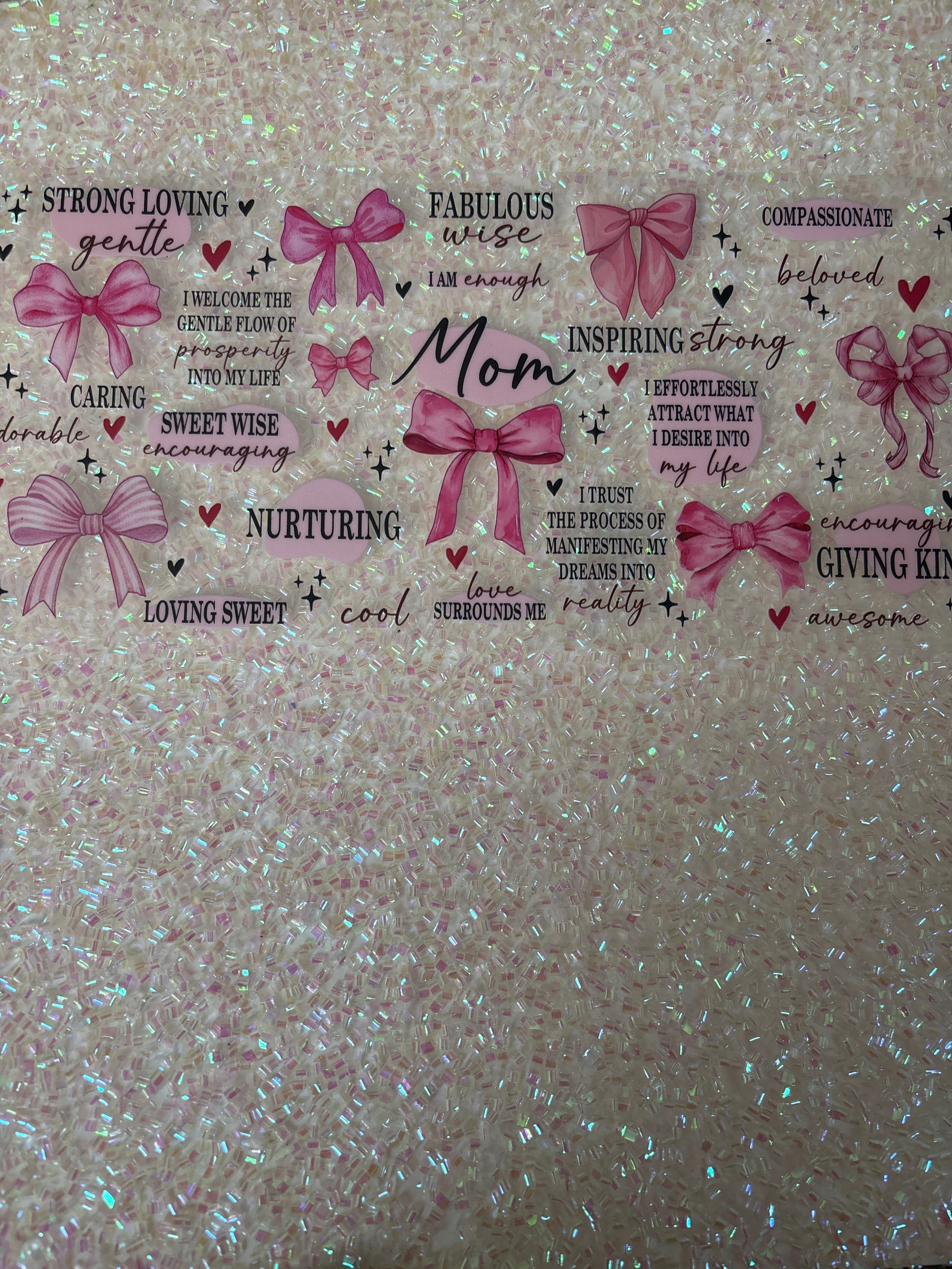 Mom with motivational quotes