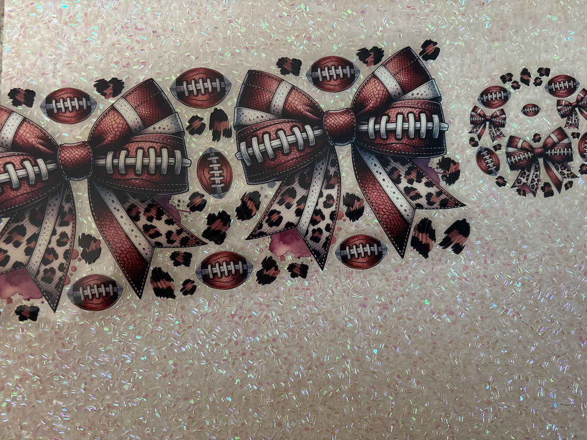 Football bows with lid decal