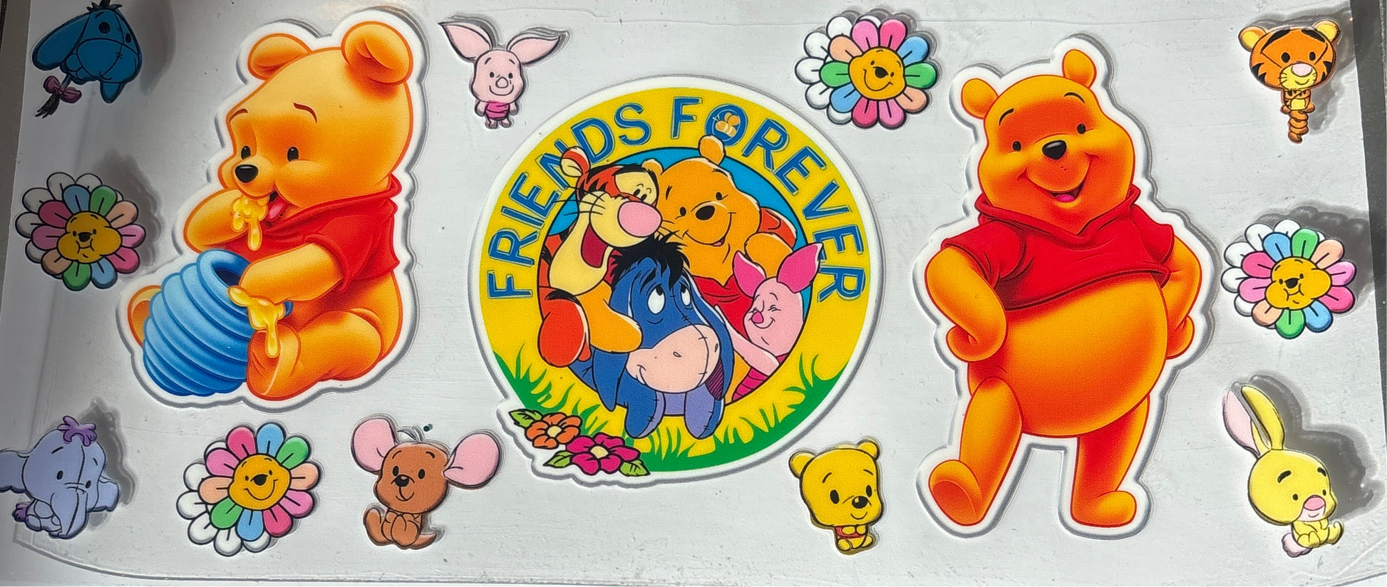 Pooh bear friends forever UVDTF wrap