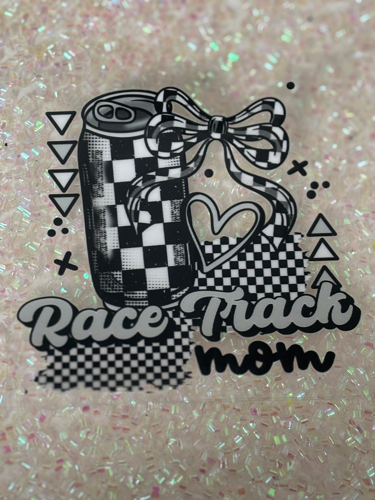 Race track Mom 4 in Decal