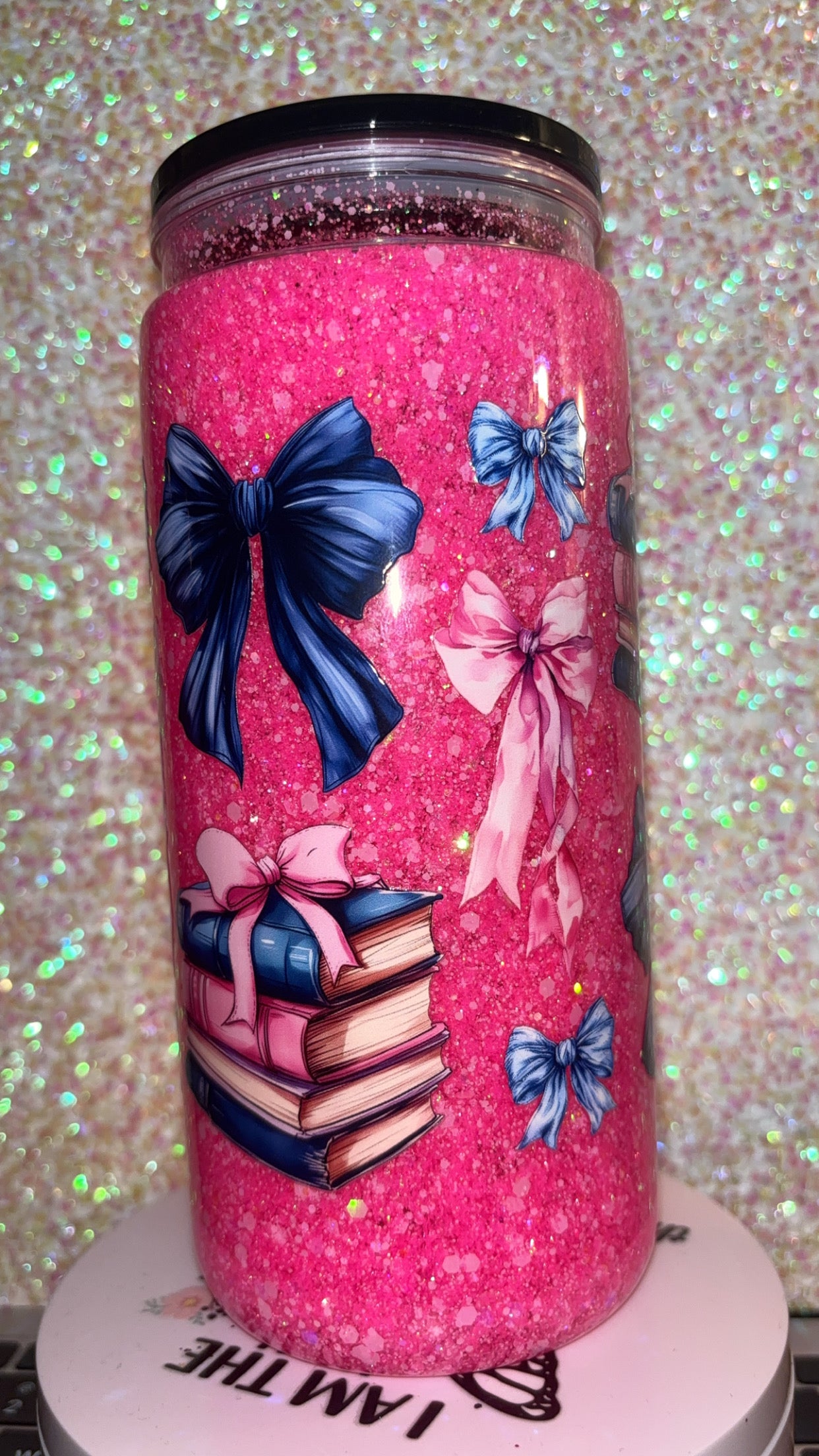 Hot Pink with Books and Bows