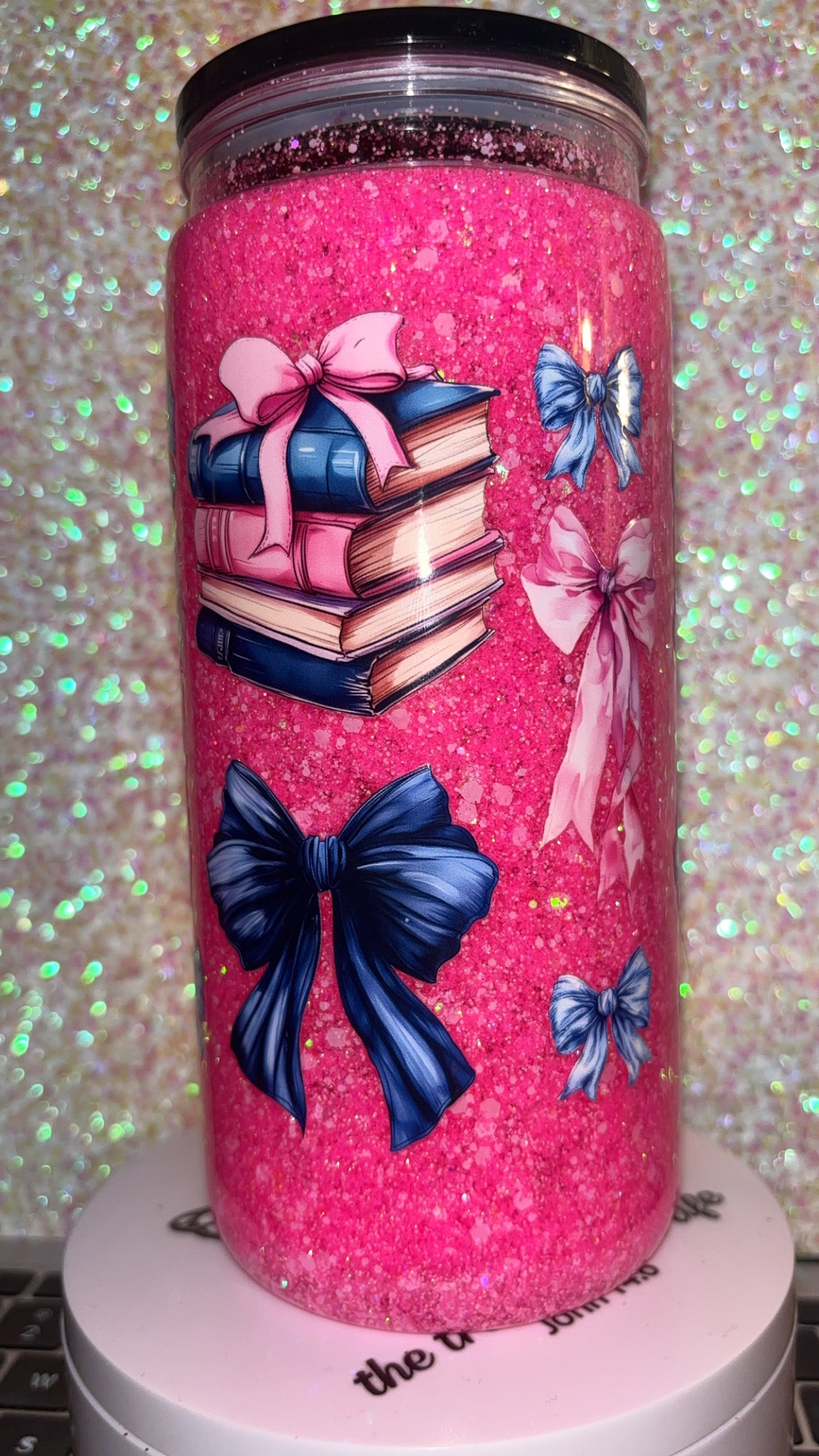 Hot Pink with Books and Bows