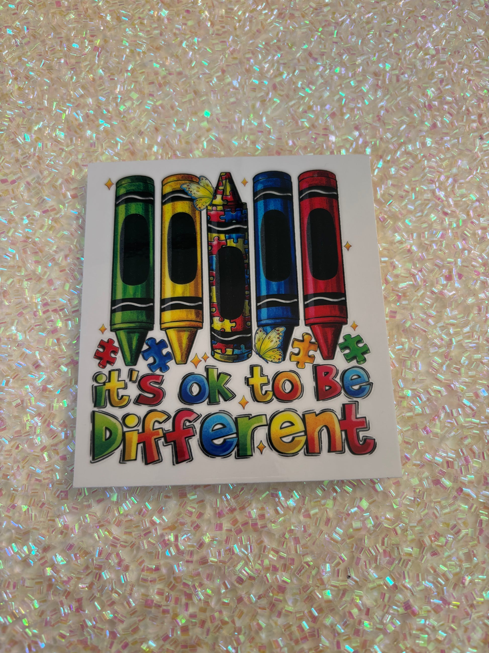 Autism crayon it’s okay to be different