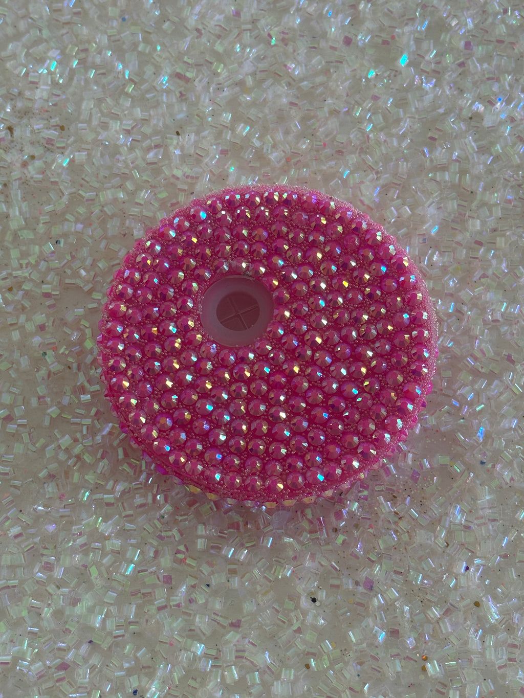 HOT PINK SUGAR BEDAZZLED LID🩷