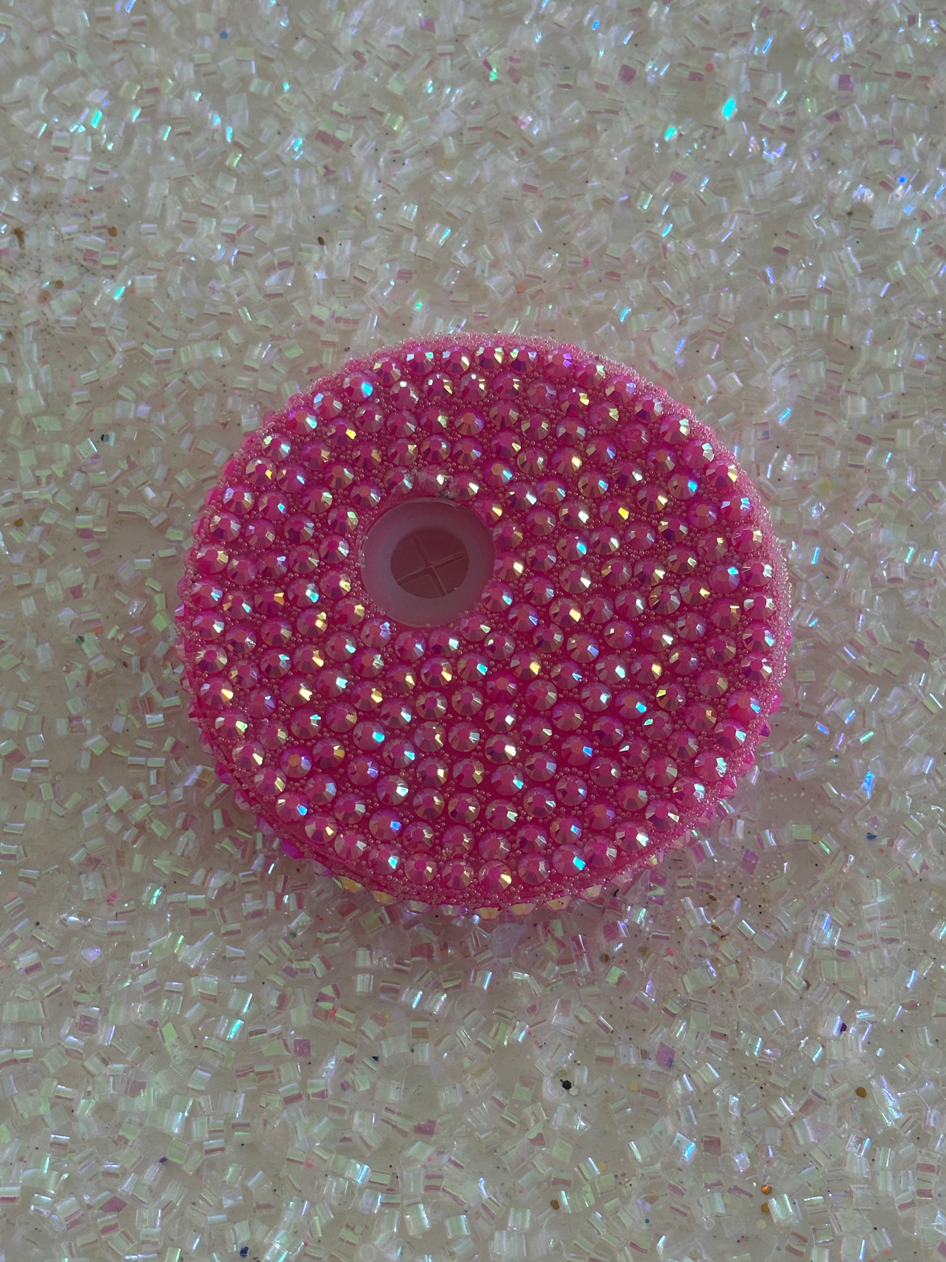 HOT PINK SUGAR BEDAZZLED LID🩷
