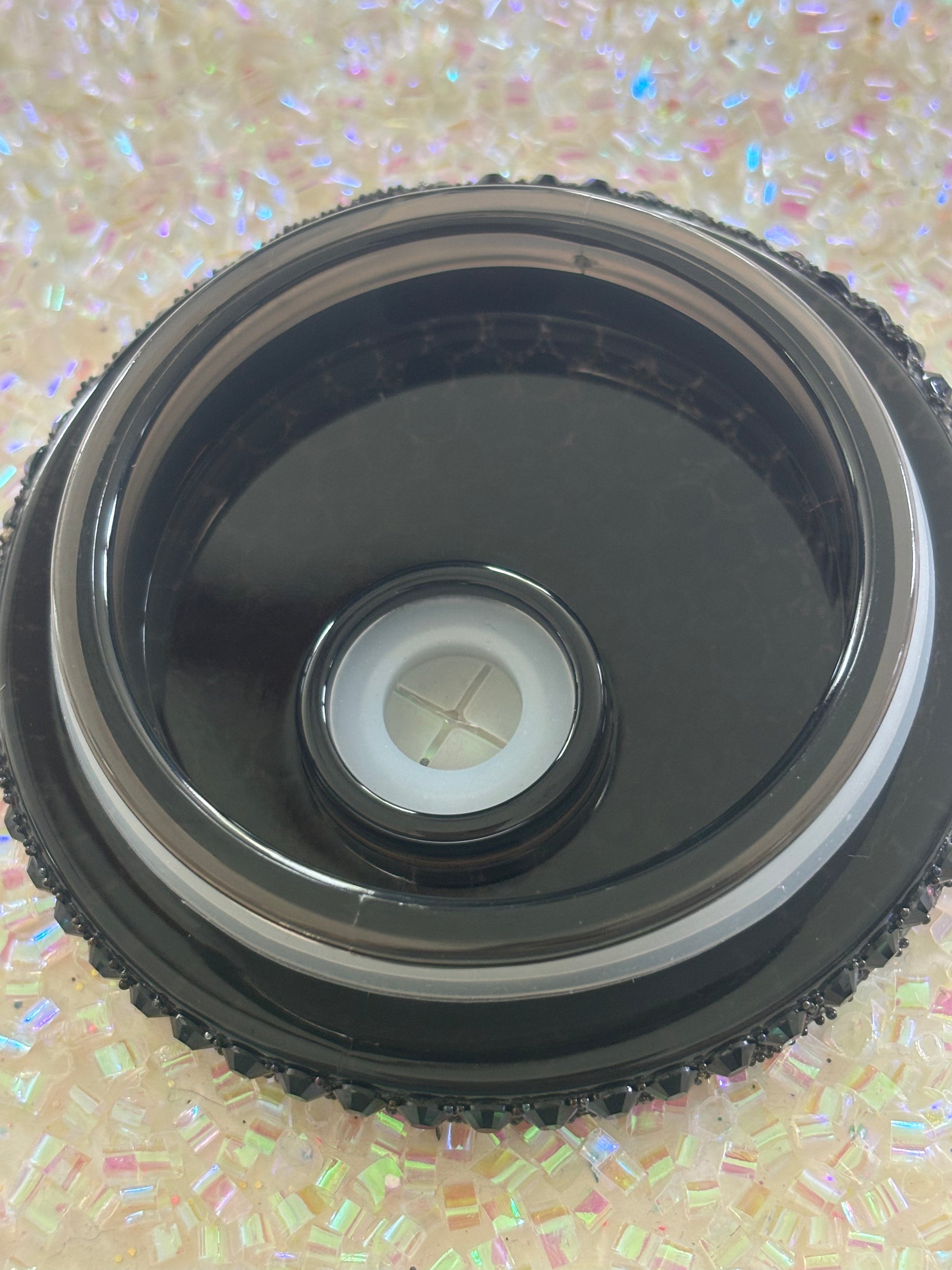 BLACK SUGAR BEDAZZLED LID 🖤