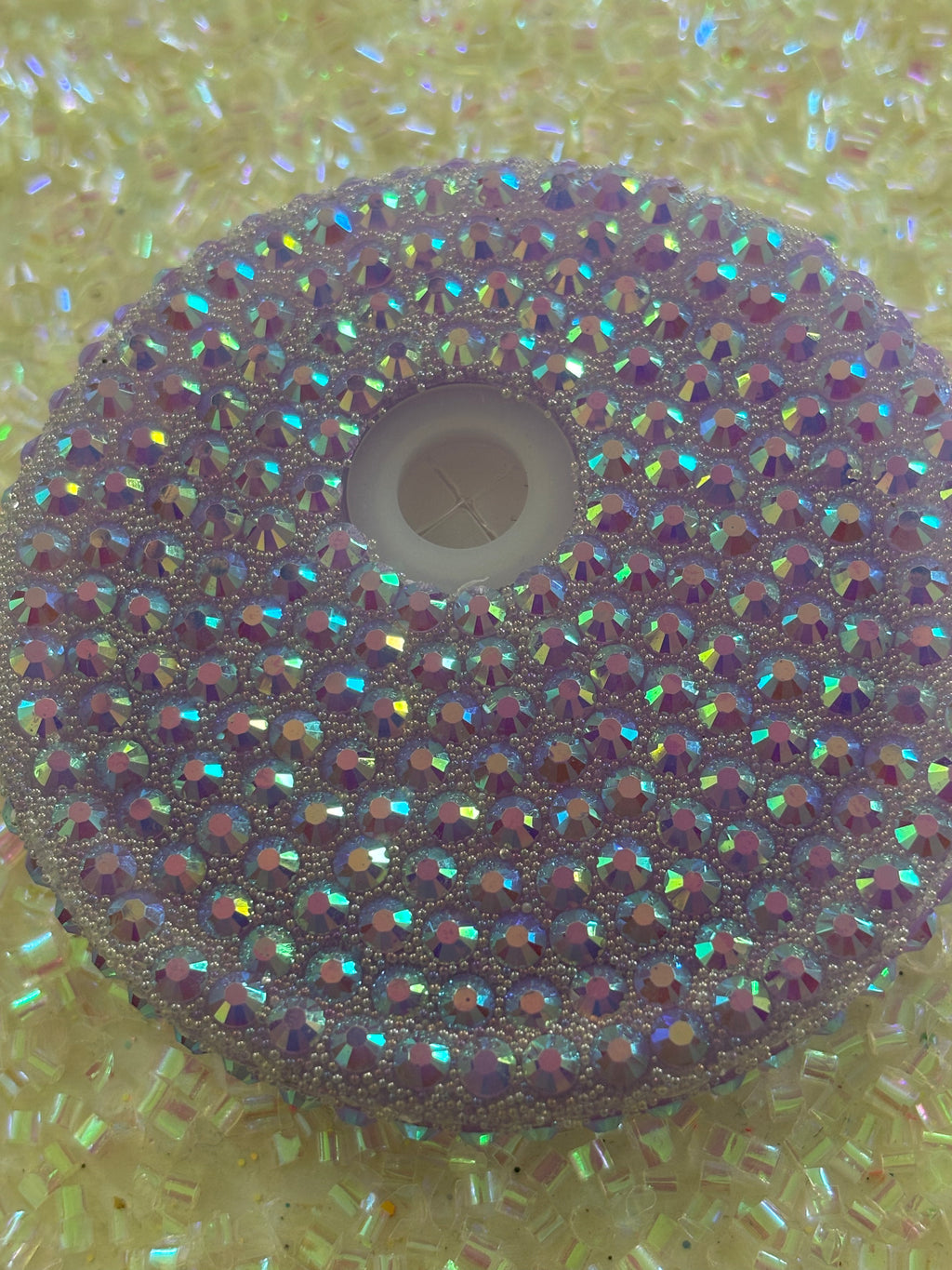 PURPLE SUGAR BEDAZZLED LID💜