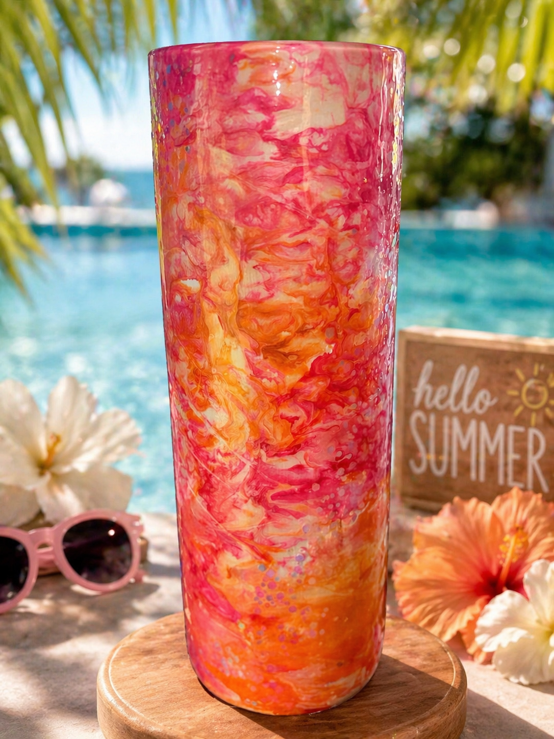 30 ounce skinny marble tumblr