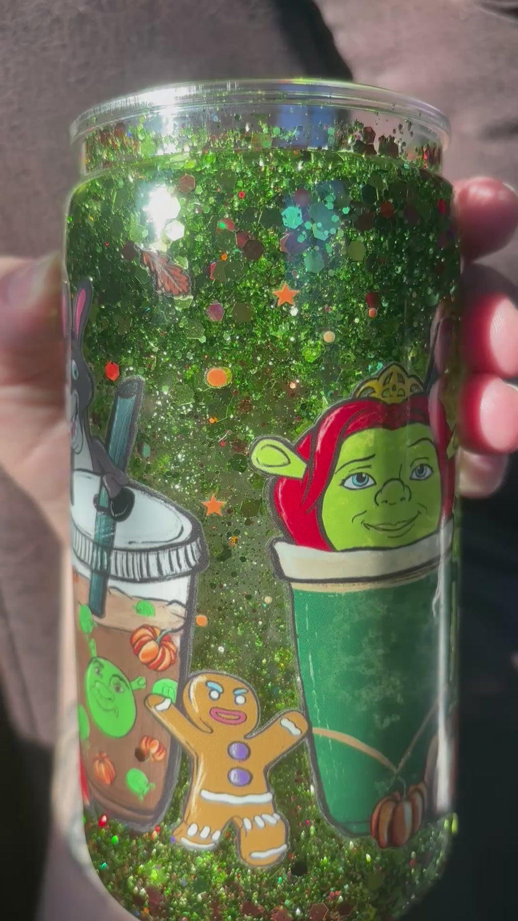 16oz shrek cup💚