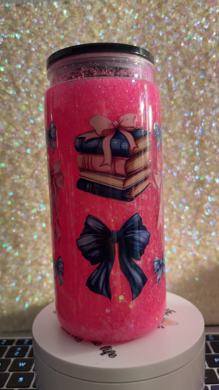 Hot Pink with Books and Bows