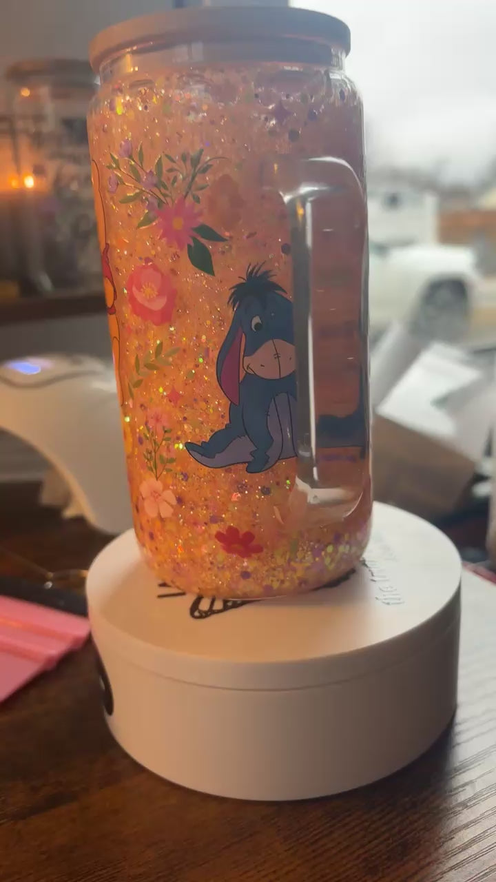Pooh Bear 16 ounce Glass with Handle